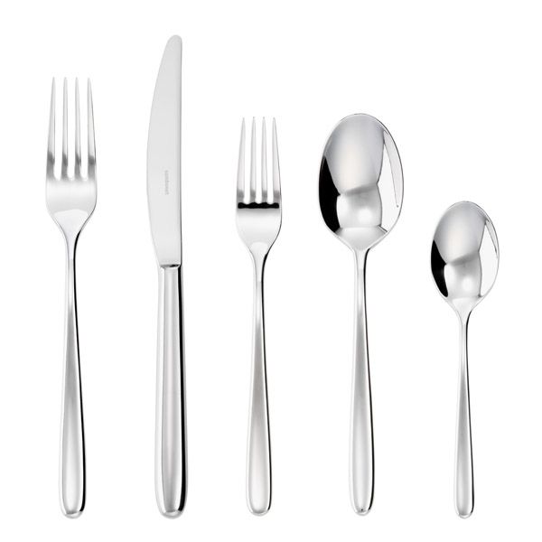 Hannah Silverplate 5pc Place Setting, Solid Handle Knife