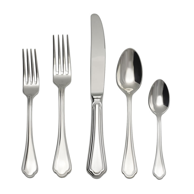 5pc Place Setting, Solid Handle