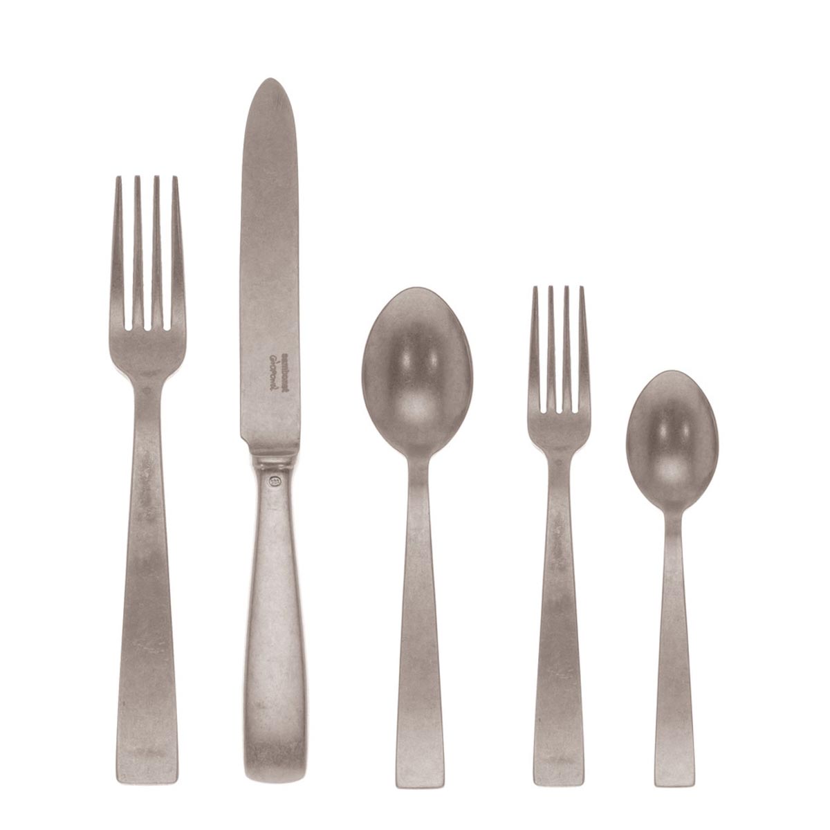 5pc Place Setting, Solid Handle