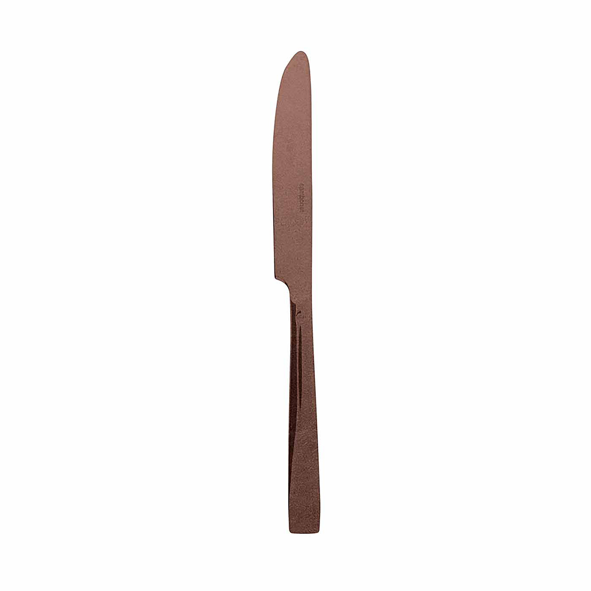 Flat Copper Vintage Dessert Knife, Solid Handle