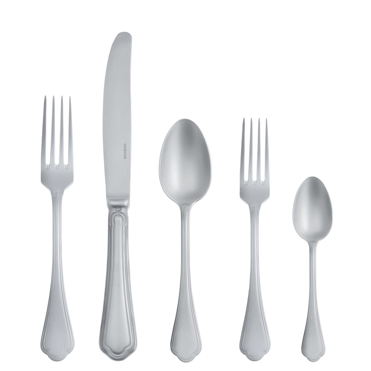 Filet Toiras Antico 5pc Place Setting, Solid Handle