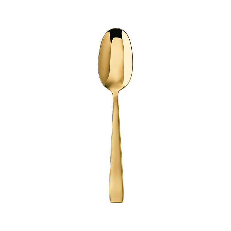 Flat Gold Dessert Spoon