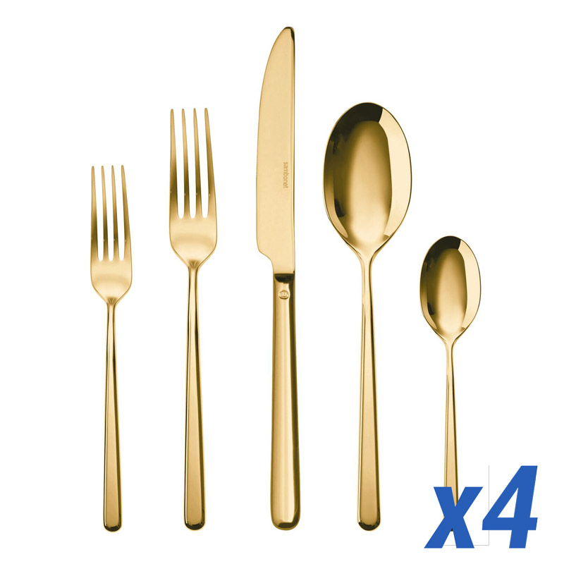 Linear Gold 20pc Service for 4