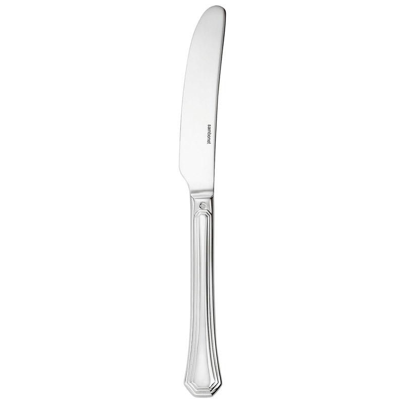 Deco Silverplate Table Knife, Solid Handle