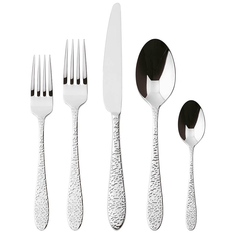 Portofino 5pc Place Setting, Solid Handle