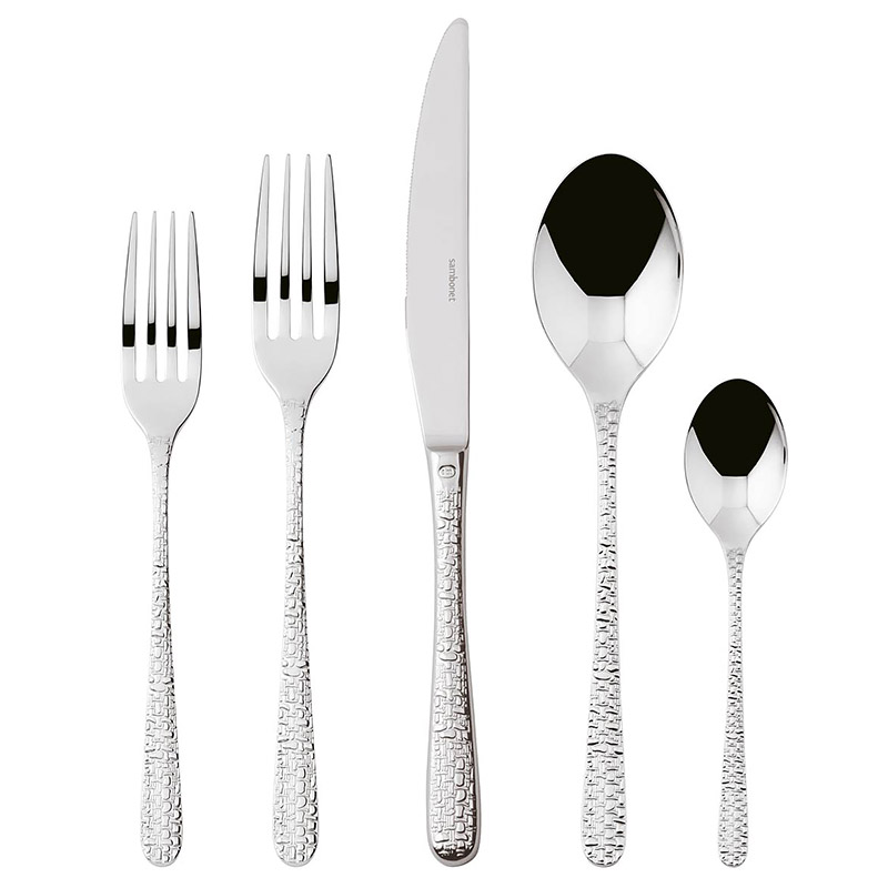 Venezia 5pc Place Setting, Solid Handle