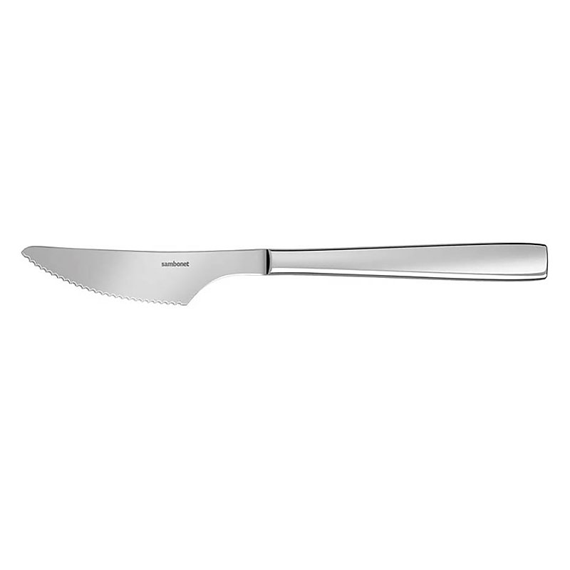 Flat Silverplate Steak Knife Solid Handle