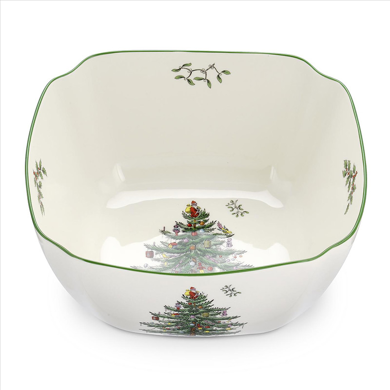 Christmas Tree Square Bowl, Large 10 