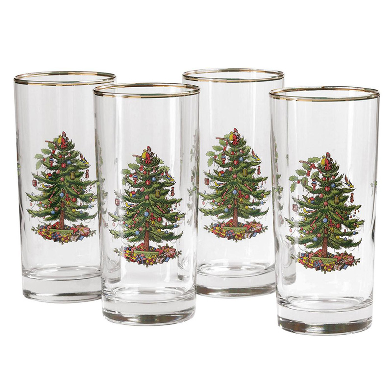 Christmas Tree Highball, Set of 4