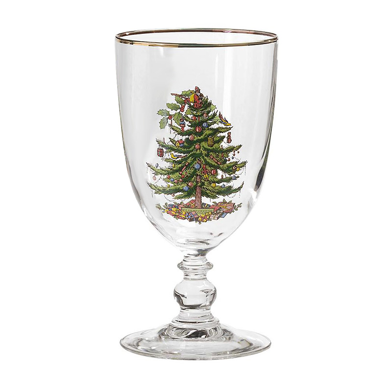 Christmas Tree Pedestal Goblet