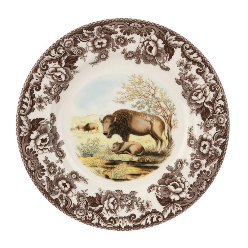 Woodland Dinner Plate, Bison