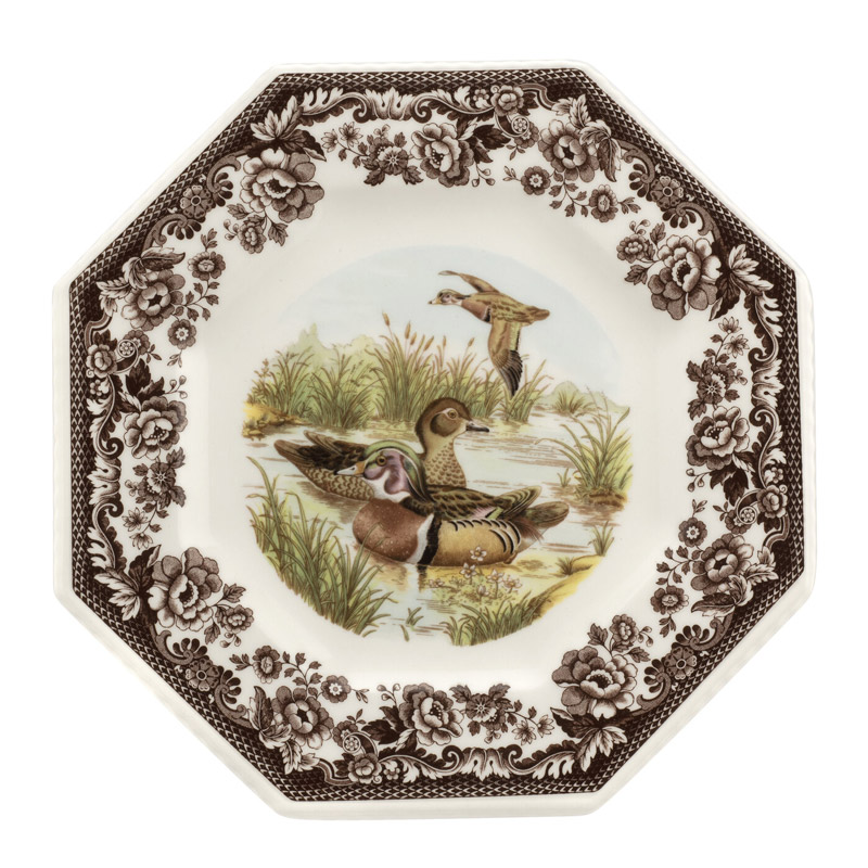 Woodland Octagonal Plate, Wood Duck