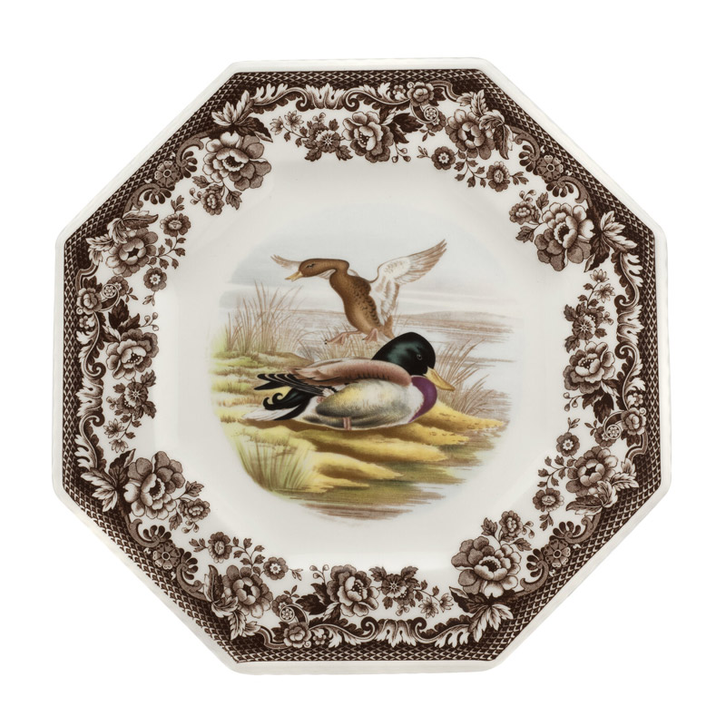 Woodland Octagonal Plate, Mallard