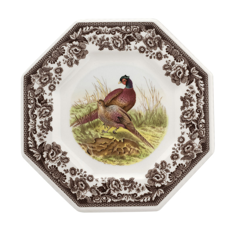 Woodland Octagonal Plate, Pheasant