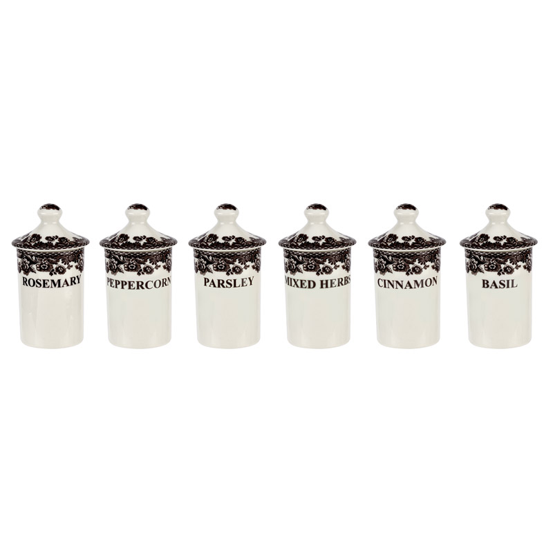 Delamere Spice Jars, Set of 6