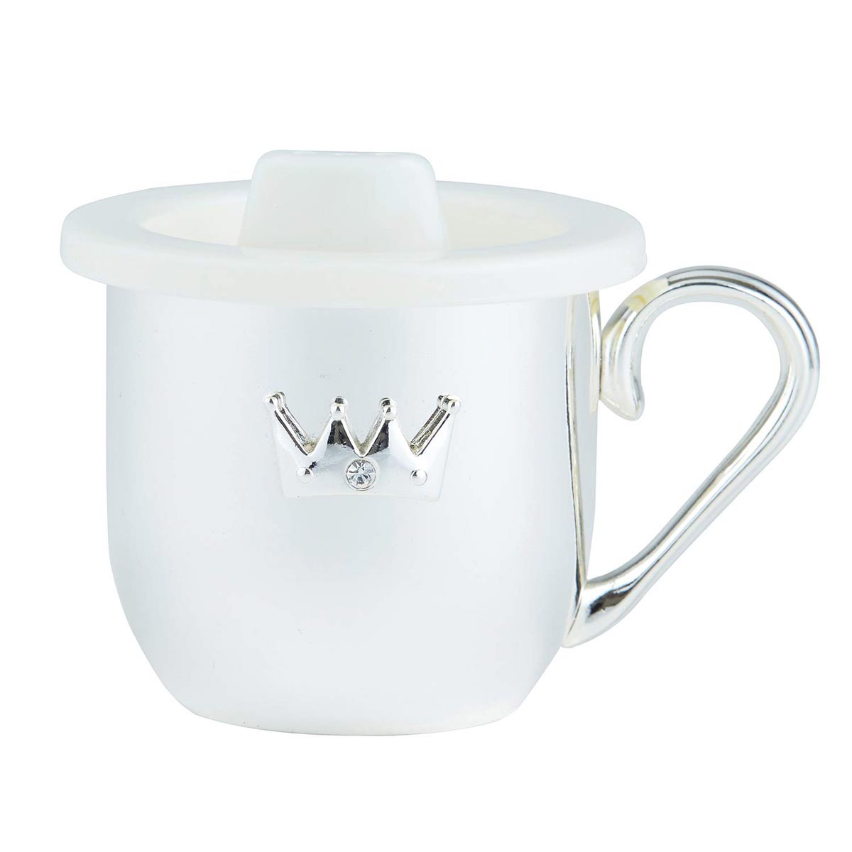 Crown Baby Cup with Sippy Lid Stephan Baby Silverplate