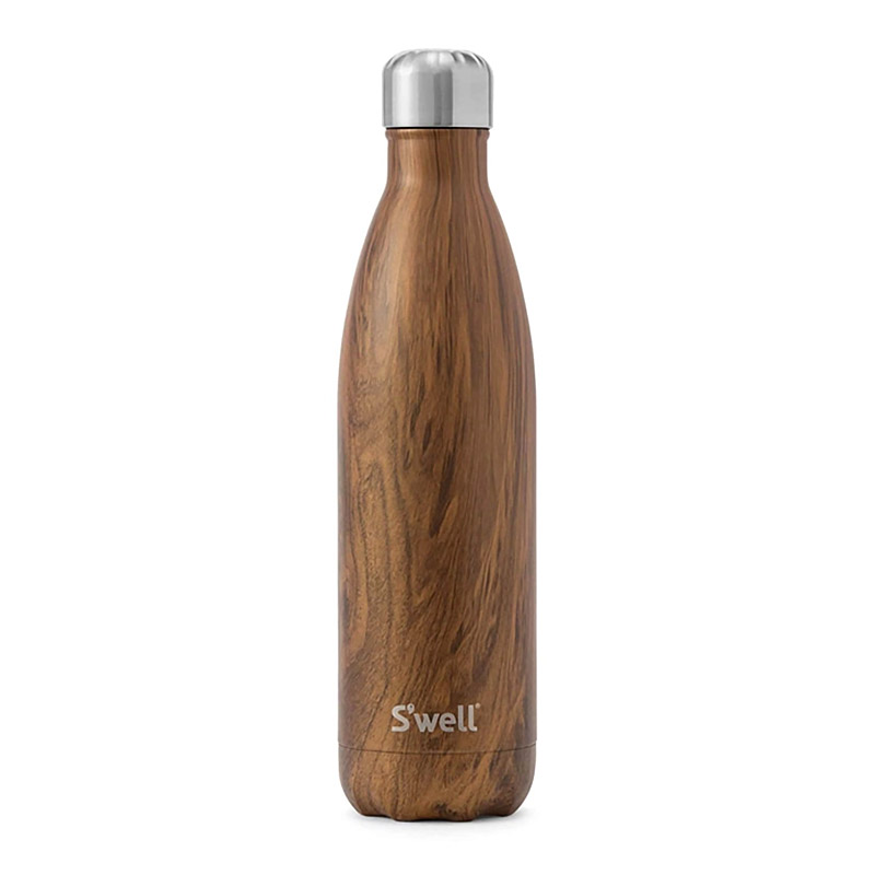 Stainless Steel Water Bottle 17oz., Teakwood