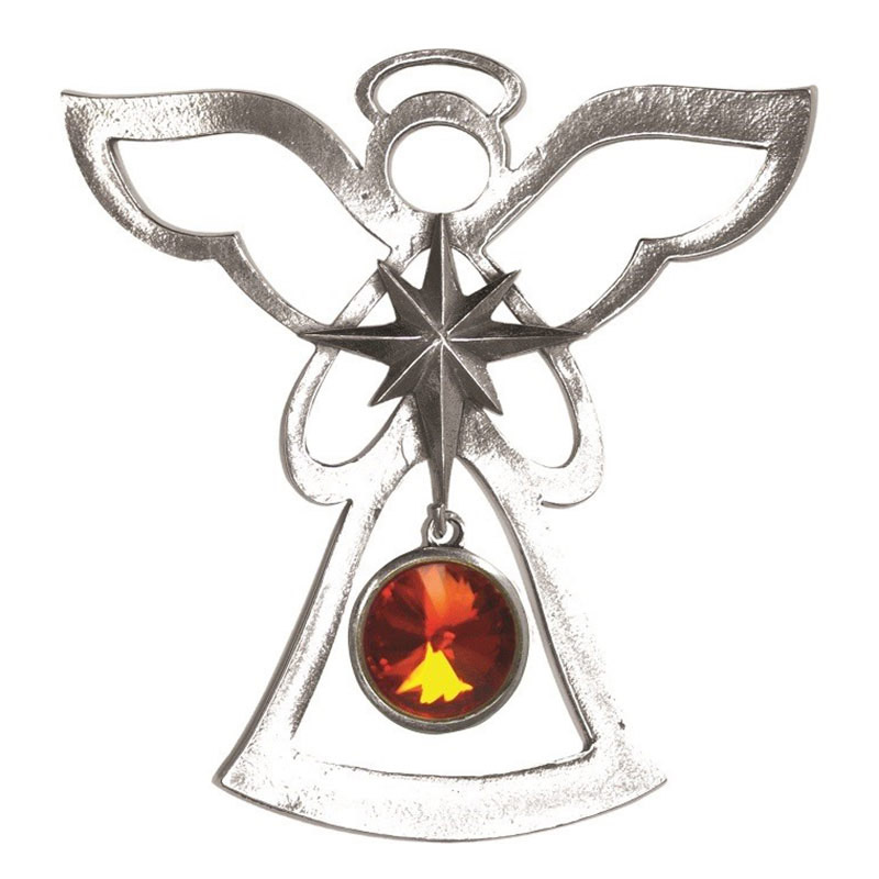 Birthstone Angel, July/Carnelian-Ruby