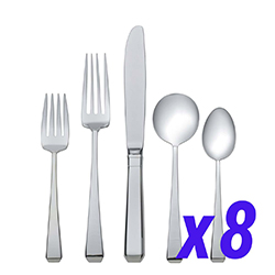 A photo of 46pc Set, Dinner Size, Cream