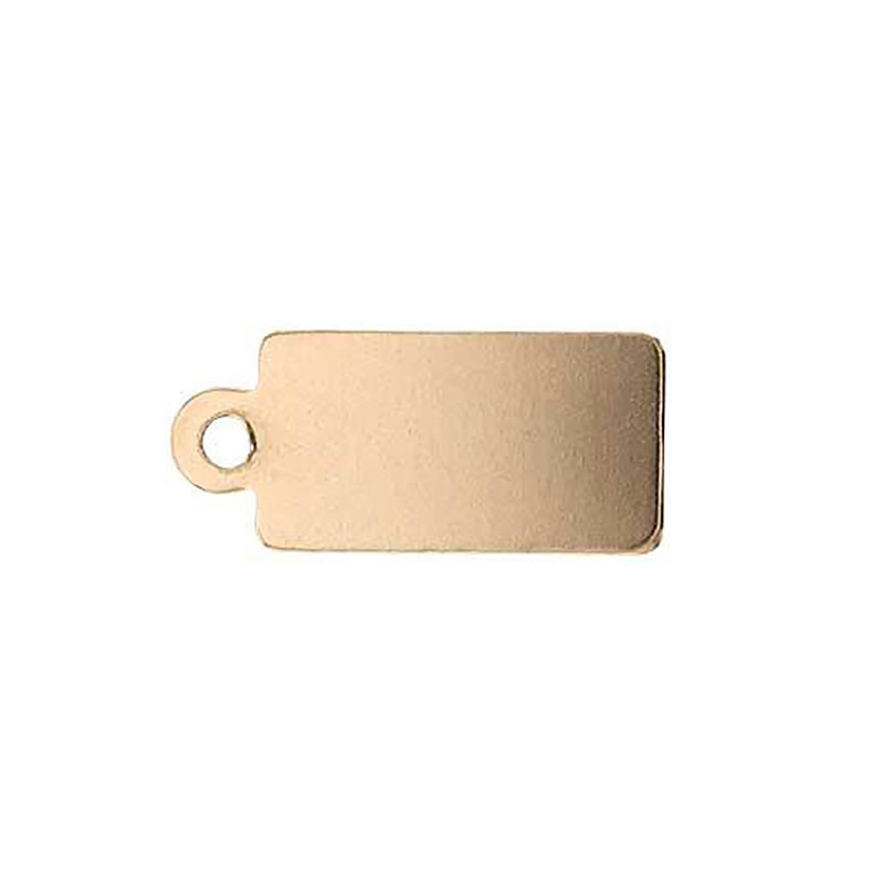 Small Gold-filled Rectangular Tag