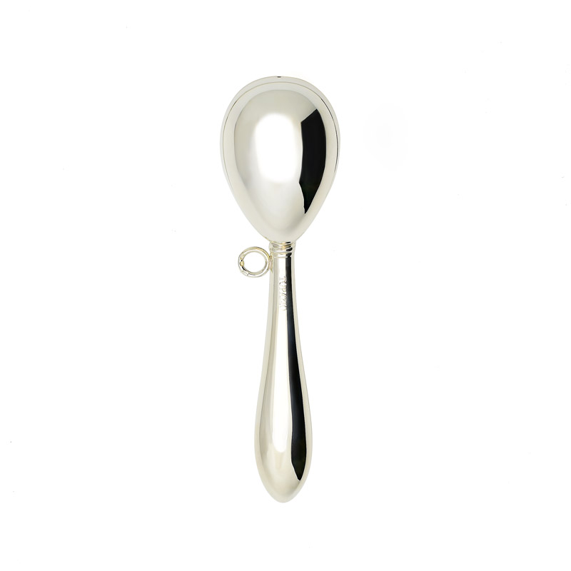 Sterling Silver Egg Post Rattle