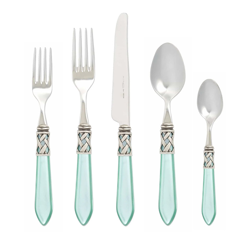 Aladdin Antique Aqua 5 Piece Place Setting