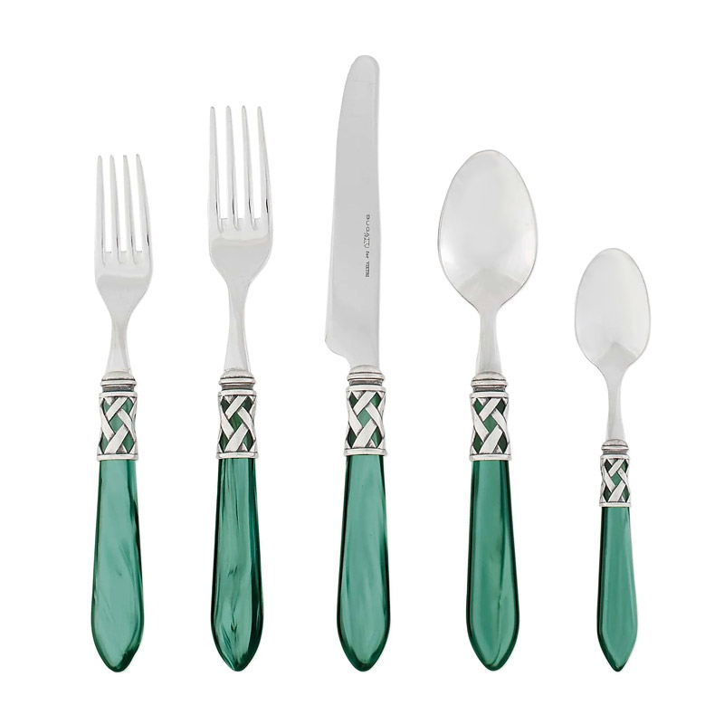 Aladdin Antique Green 5 Piece Place Setting