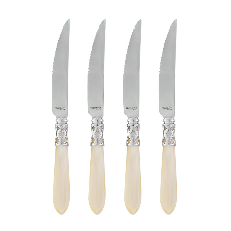 Aladdin Brilliant Ivory Steak Knife Set of 4