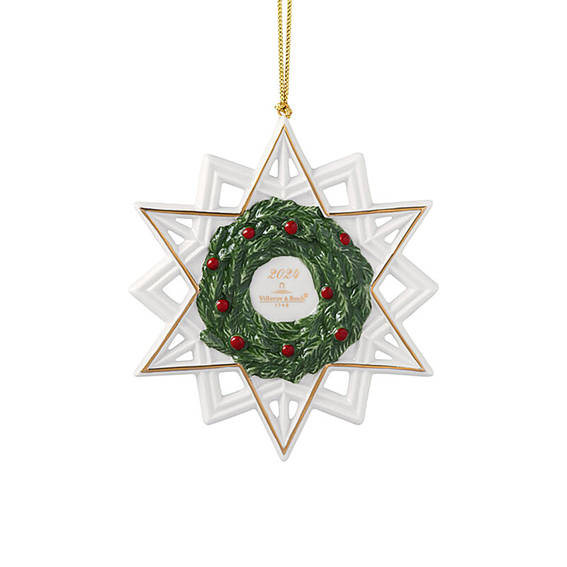 2024 Star with Wreath Ornament