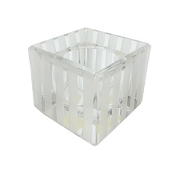 A photo of Wide Stripes Square Votive, 3in.