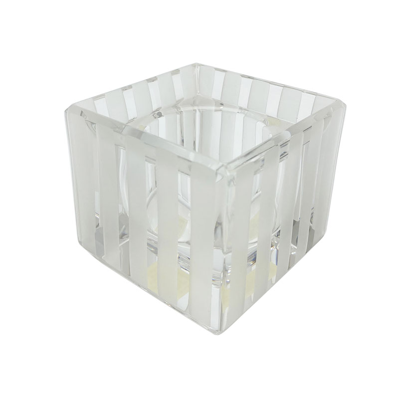 Wide Stripes Square Votive, 3in.