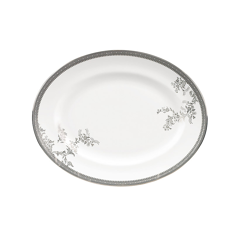 Vera Lace Oval Platter, 13.75in.