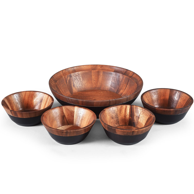 Kona Wood 5pc Salad Set