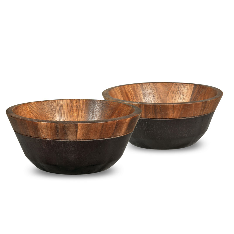 Kona Wood Small Bowl Set of 2