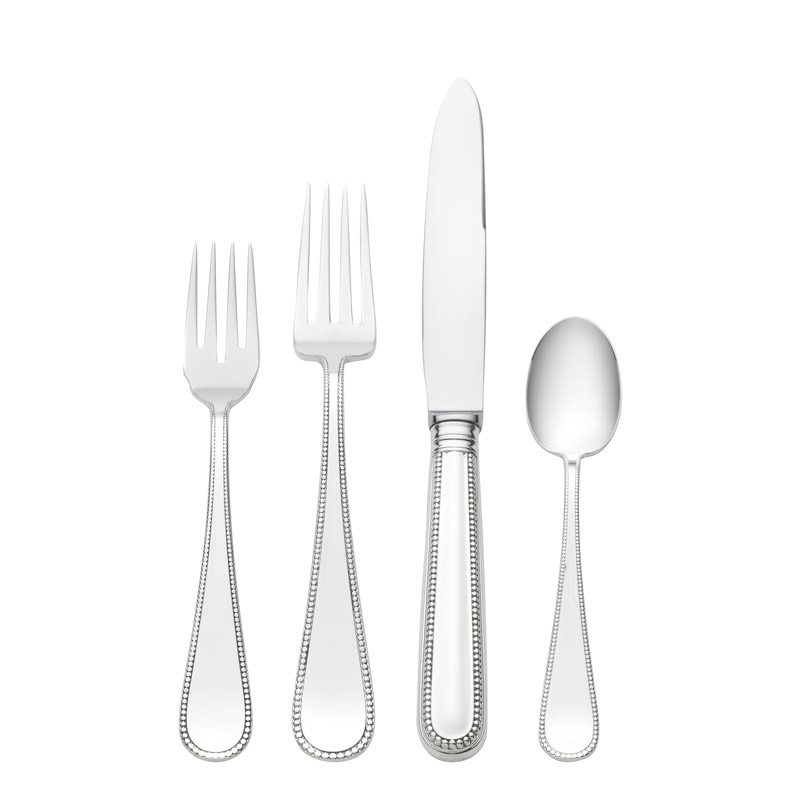 Beaded Sterling Flatware Set