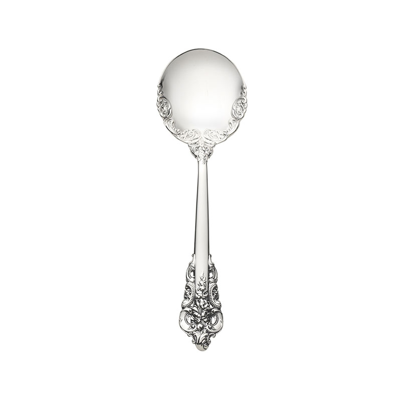 Grande Baroque Sugar Spoon, Pierced