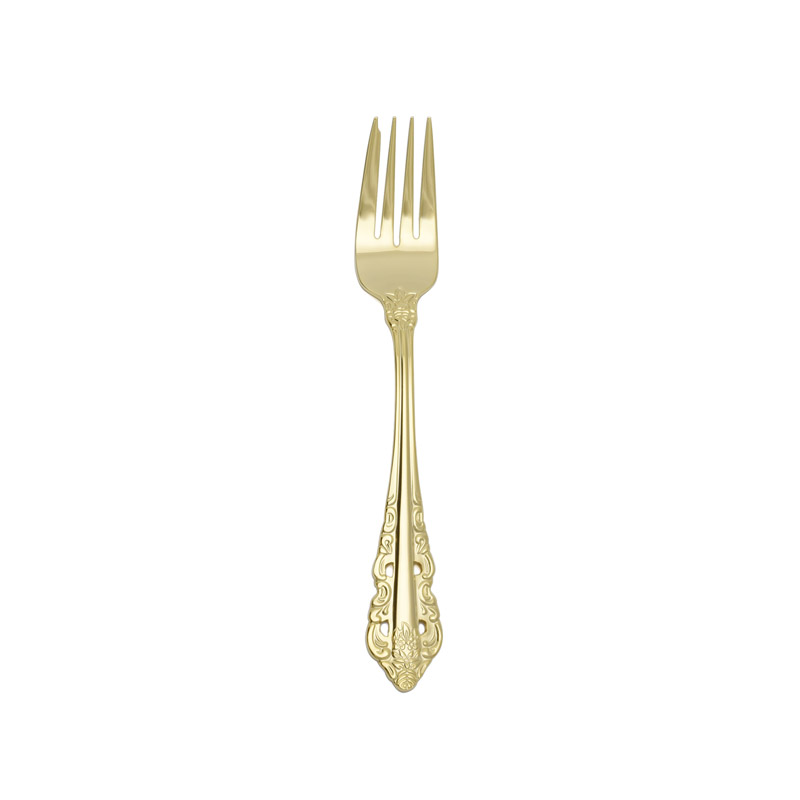 Antique Baroque Gold Plate Salad Fork