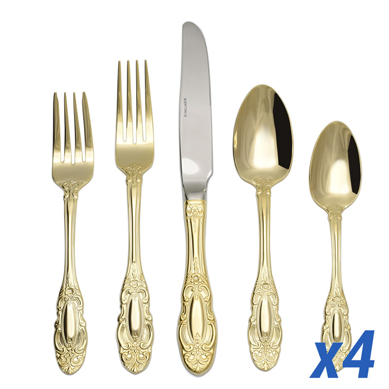 Duchess Gold Plate 20pc Service for 4