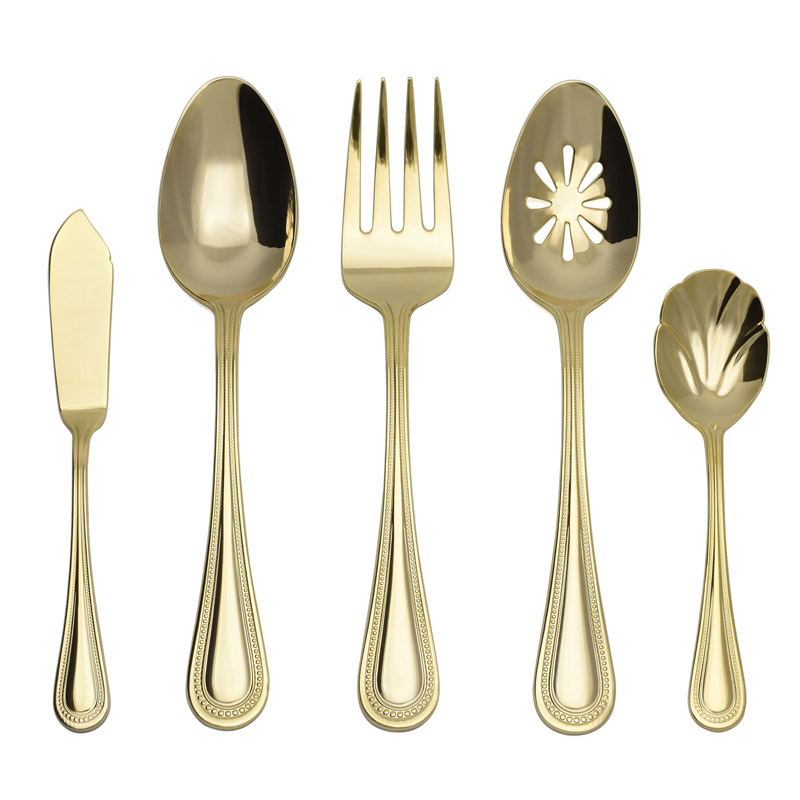 Continental Bead Gold 5pc Serving Set