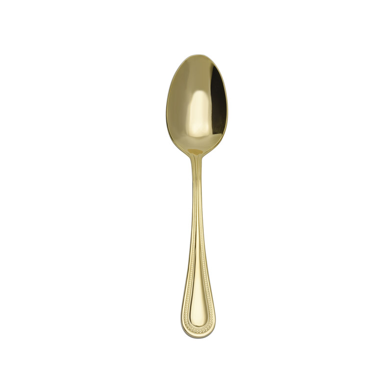 Continental Bead Gold Oval Soup Spoon