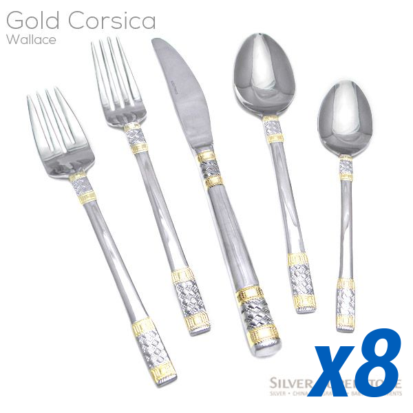 Gold Corsica 45pc Service for 8