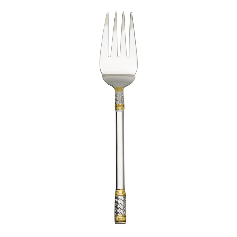 Gold Corsica Serving Fork - Previous Tooling, 8-7/8"