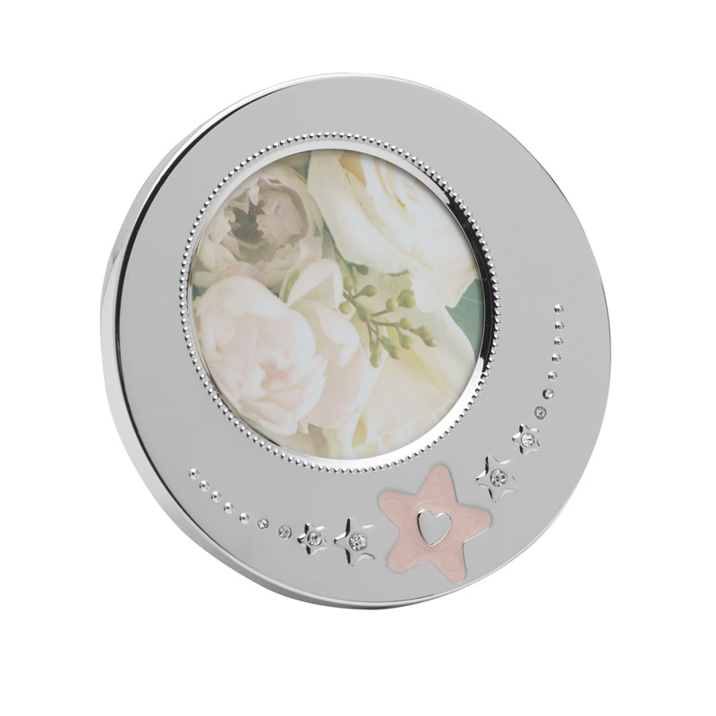 Baby Pink Star Round Picture Frame