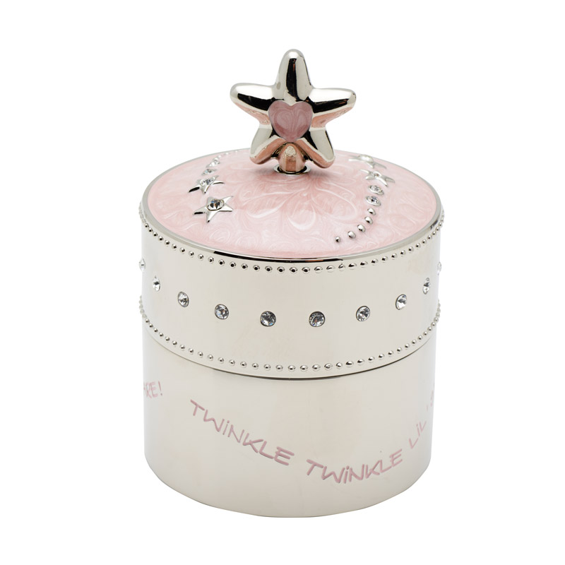 Baby Pink Star Trinket Musical Box