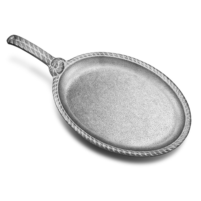 Oval shaped Grilling platter with handle