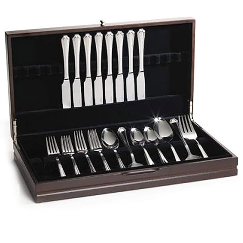 Large Continental Flatware Chest, Chocolate Finish