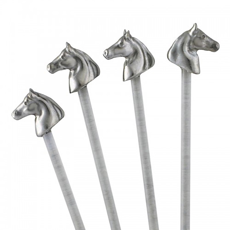 Horse Head Drink Stirrer Set of 4