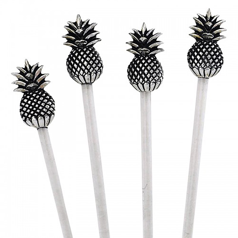 Pineapple Drink Stirrer Set of 4