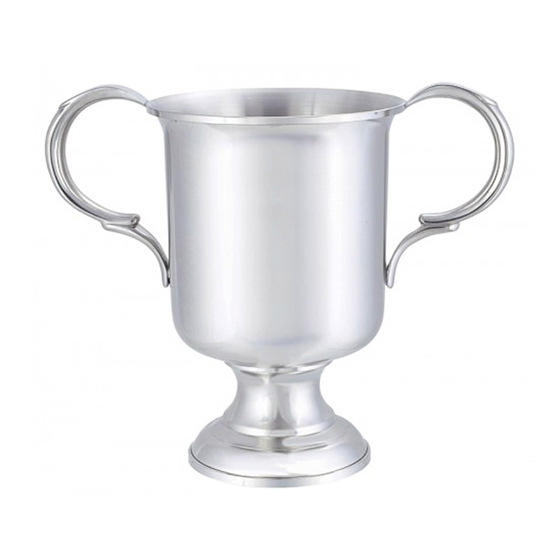 8.25in. Trophy Cup, Satin Pewter Finish