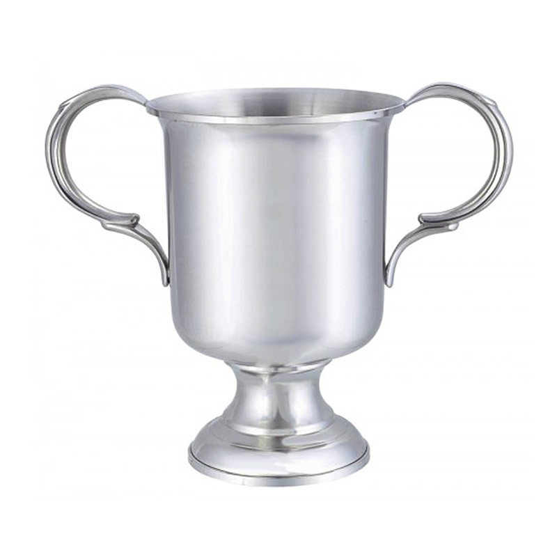 8.25in. Trophy Cup, Bright Pewter Finish